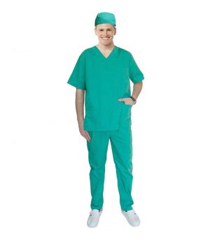 Zeleno medicinsko odijelo s kapom